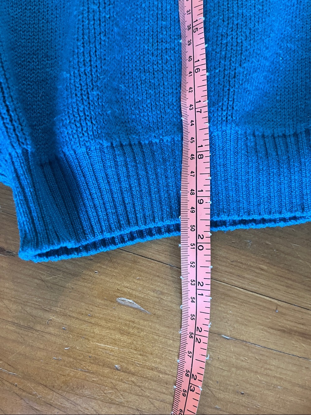 Vintage I Blues Italian Wool Teal with Black Pattern Dolman Drop Sleeve Sweater - Picture 12 of 12
